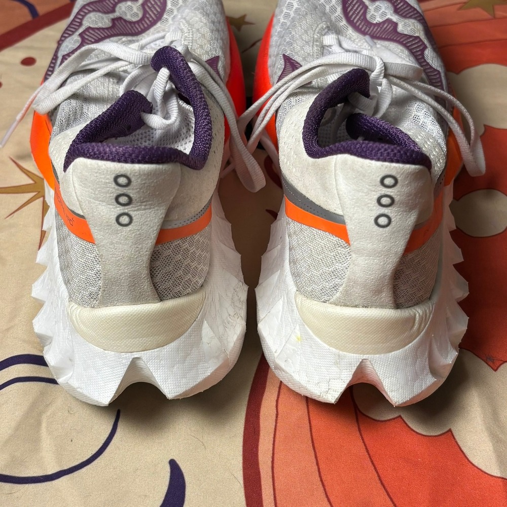Saucony Endorphin Pro 4 Womens 10 Running Shoes White Purple Orange Outdoor Walk - Picture 4 of 12